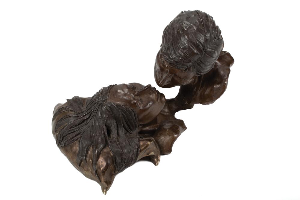 Appraisal: Patinated Bronze Grouping of Lovers signed and dated Rodelle '