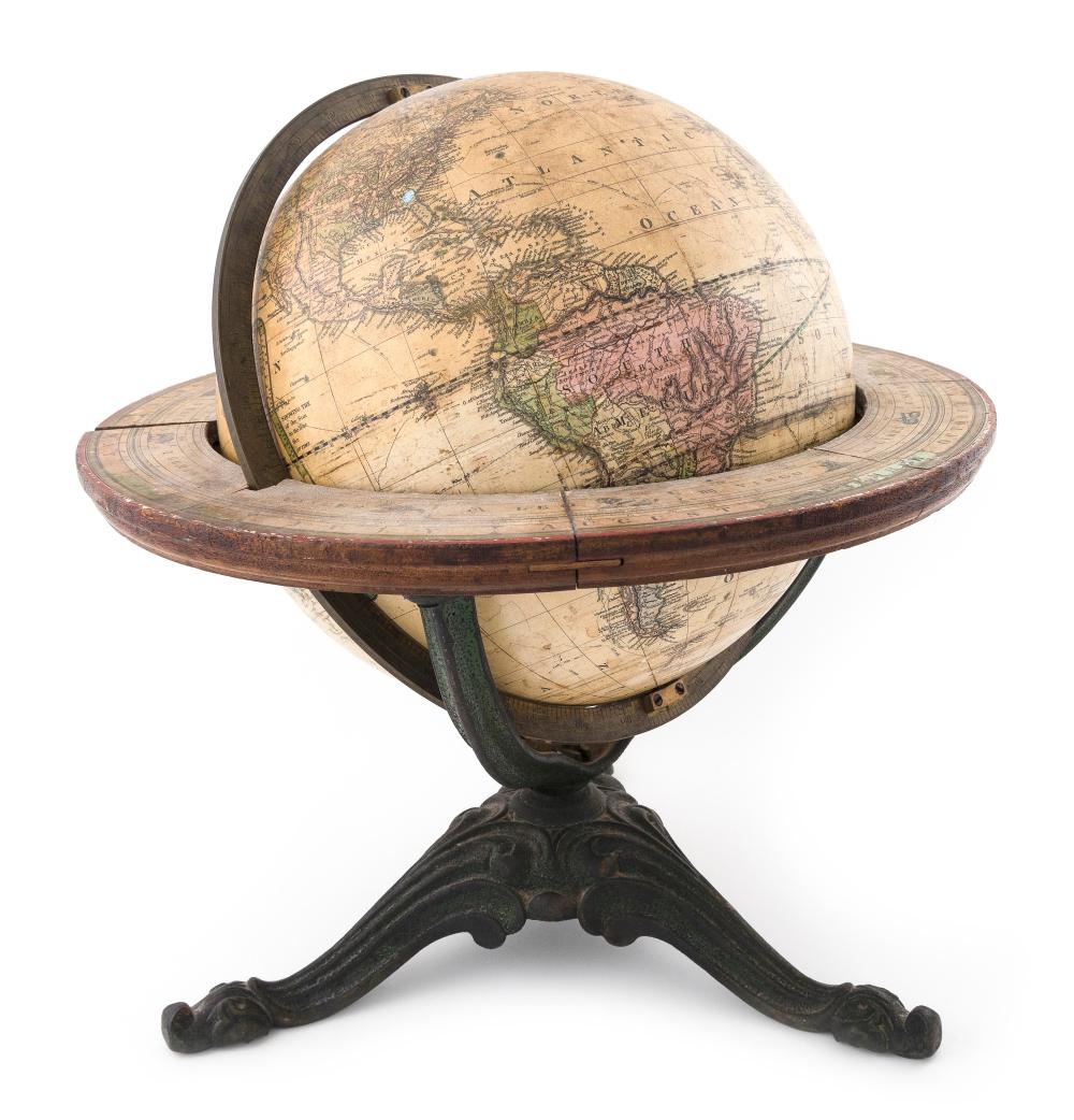 Appraisal: JOSLIN TERRESTRIAL GLOBE ON STAND LATE TH CENTURY TOTAL HEIGHT