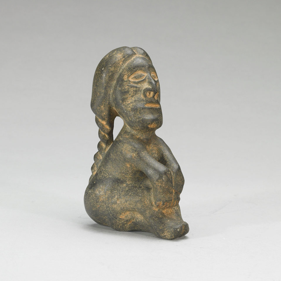 Appraisal: PAULOOSIE ENUARAQ - E - Clyde River SEATED GIRL stone