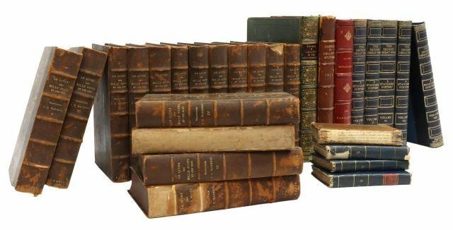 Appraisal: lot of English and French library shelf books th- th