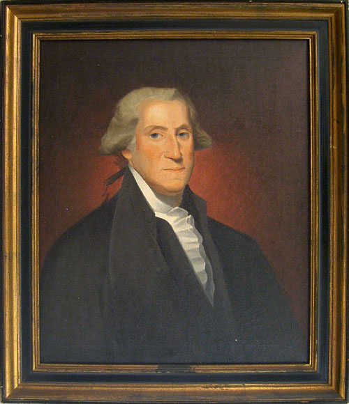 Appraisal: Oil on canvas portrait of George Washington early mid th