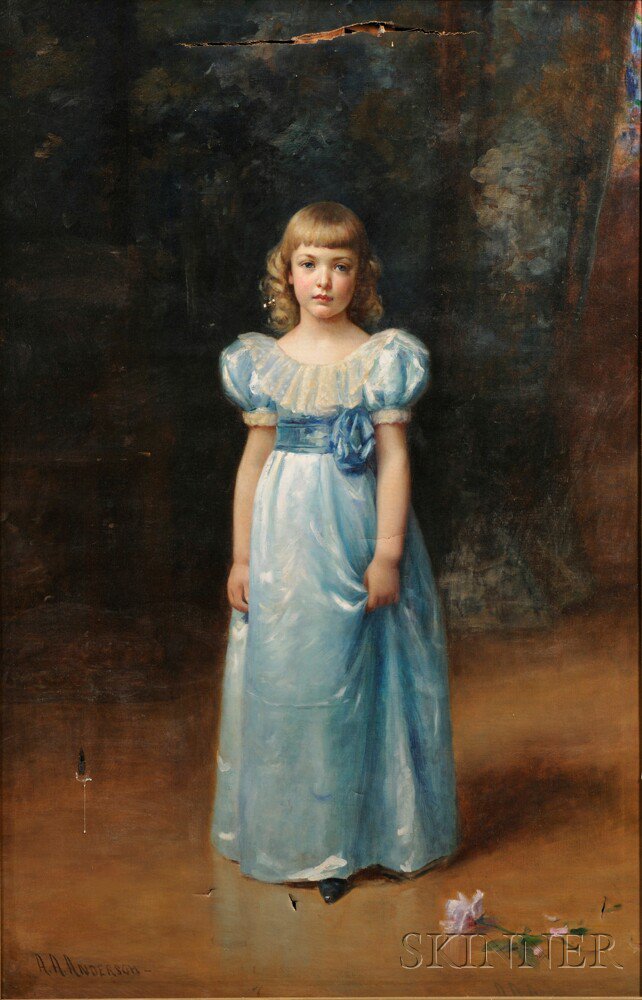 Appraisal: Abraham Archibald Anderson American - Portrait of a Standing Girl