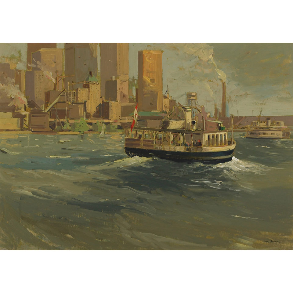 Appraisal: ARTO YUZBASIYAN TORONTO SKYLINE FROM ISLAND SUMMER OF oil on