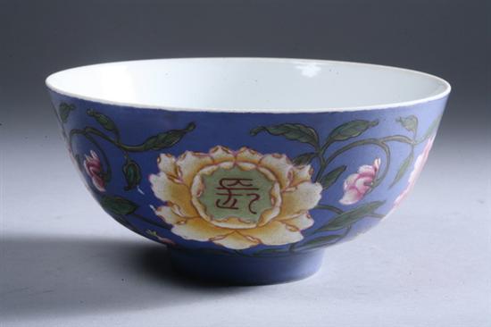 Appraisal: CHINESE FAMILLE ROSE PORCELAIN BOWL Yongzheng four-character overglazed blue mark