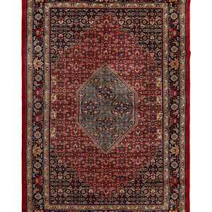 Appraisal: An Indo-Bidjar Wool Rug Mid- th Century feet inch x