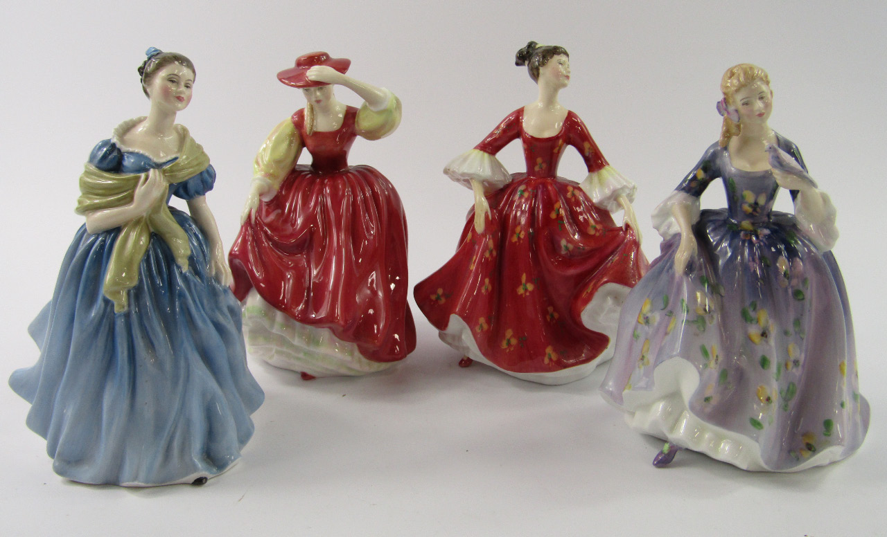 Appraisal: Four Royal Doulton figures comprising Buttercup HN Adrienne HN Nicola