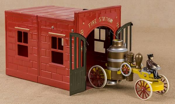 Appraisal: Reproduction MTH Kingsbury fire pumper and a Reproduction MTH Kingsbury