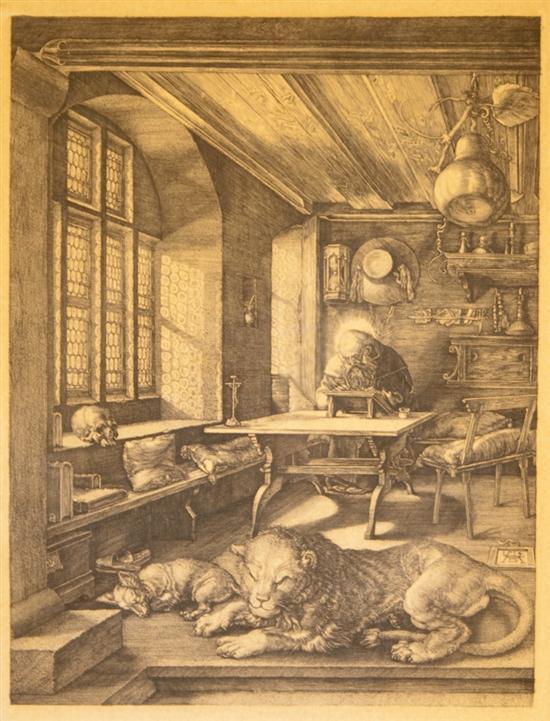 Appraisal: Albrecht Durer German - Saint Jerome in his Study engraving