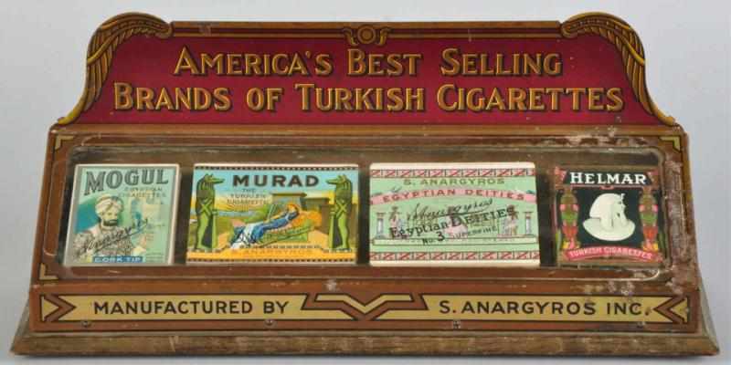 Appraisal: America's Turkish Cigarettes Countertop Display Promotes the four best selling