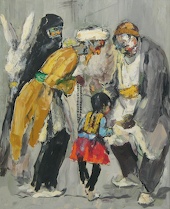 Appraisal: Rahnarvardkar Anouch Iran b Middle-Eastern street scene with figures and