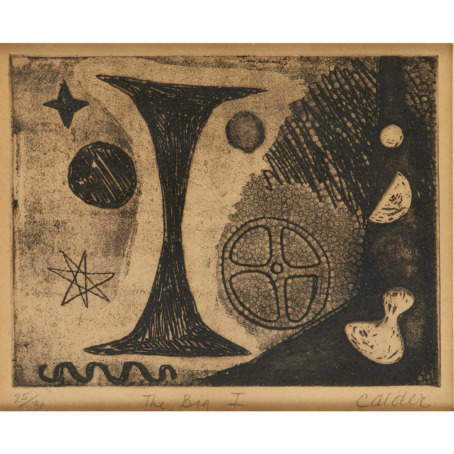 Appraisal: ALEXANDER CALDER ETCHING Alexander Calder American - The Big I