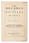 Appraisal: MARKHAM FRANCIS Five Decades of Epistles of Warre of pages