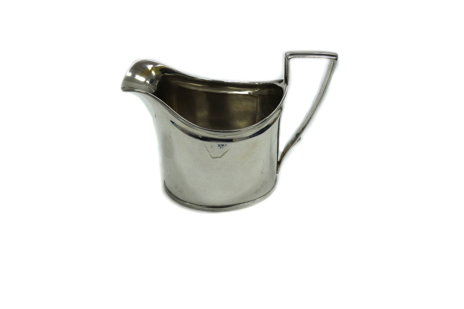 Appraisal: A George III silver plain helmet milk jug makers mark