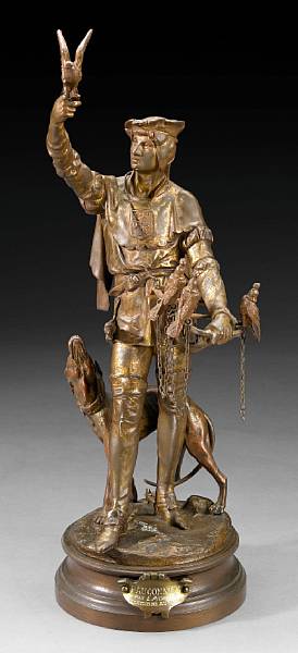 Appraisal: A French bronze figure Fauconnier cast after a model by