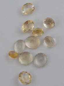 Appraisal: A quantity of loose polished citrines approx carats stones