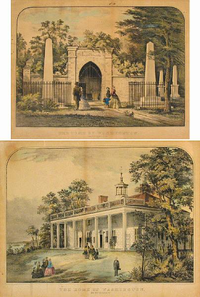 Appraisal: Currier amp Ives The Home of Washington Mt Vernon Va