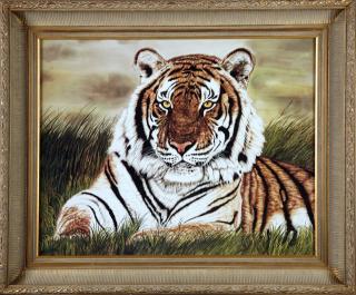 Appraisal: Jacquie Marie Vaux Tiger th st c print i Jacquie