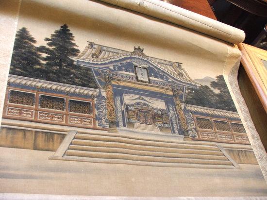 Appraisal: A JAPANESE MEIJI PERIOD SCROLL depicting the shrine of the