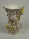 Appraisal: VASE - Meissen vase with overall floral design and two