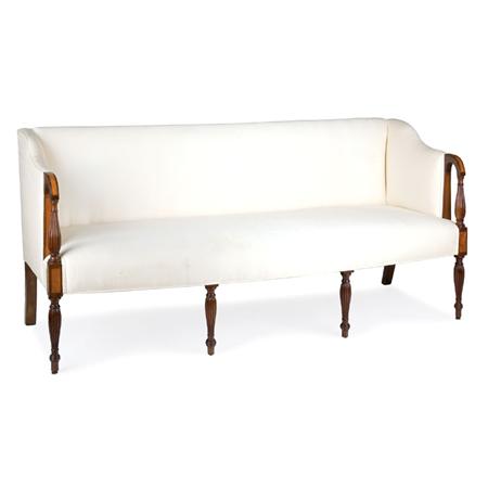 Appraisal: Federal Mahogany Upholstered Settee Estimate -