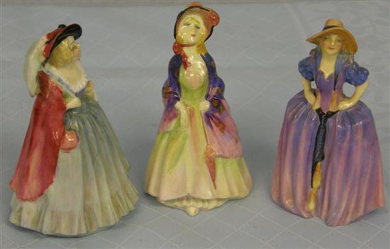 Appraisal: Three Royal Doulton figures The Paisley M high Mirabel high