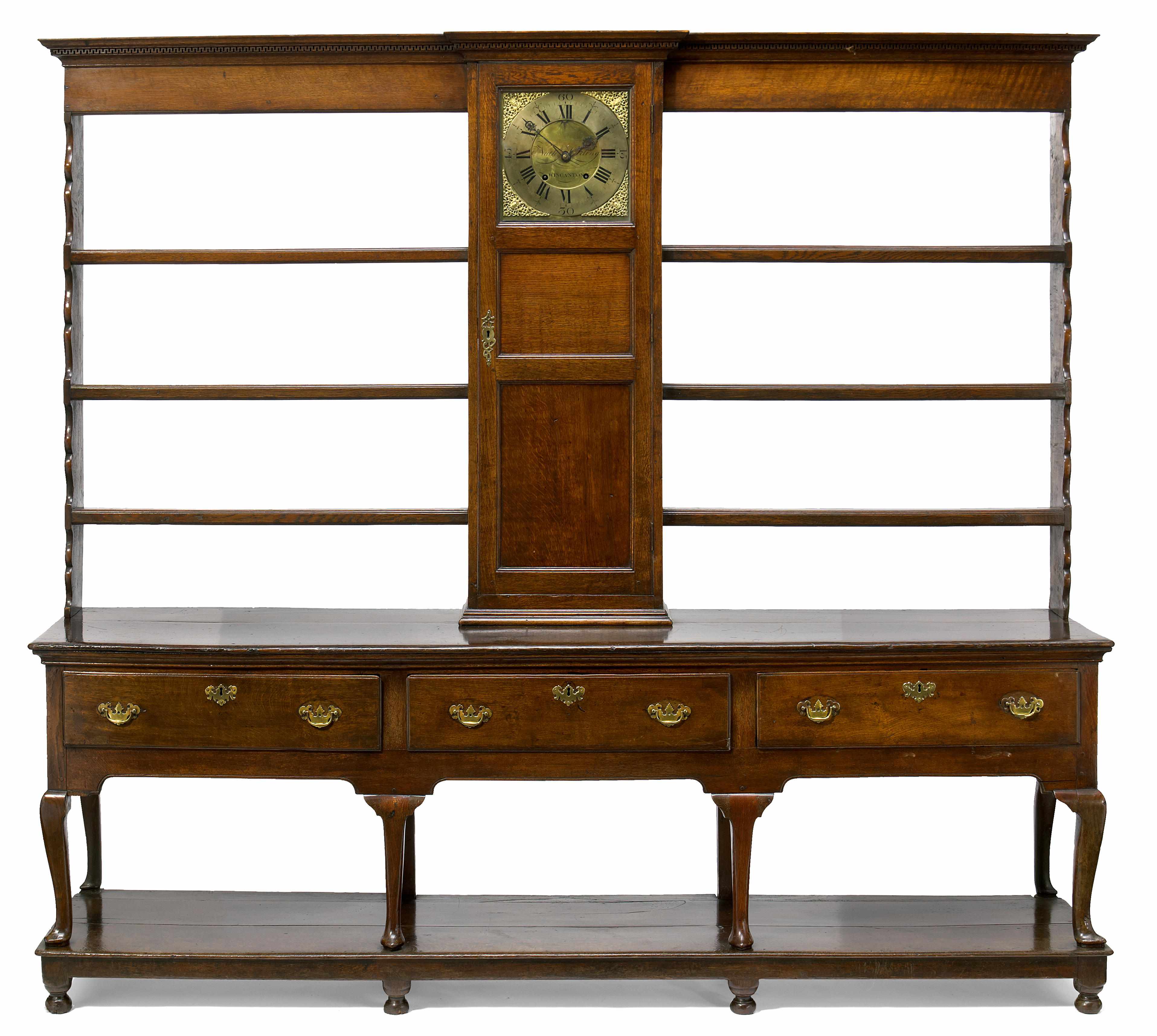 Appraisal: Property of another owner A George III oak high dresser