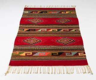 Appraisal: Southwestern style wool flat weave rug l Southwestern style wool