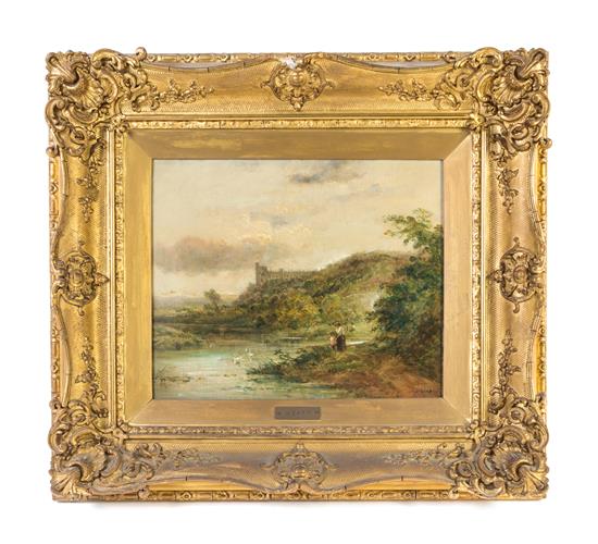 Appraisal: Sale Lot William Henry Earp British - Landscape with Figures