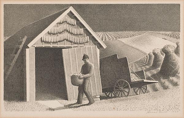 Appraisal: GRANT WOOD AMERICAN - Seed Time and Harvestlithograph on papersigned