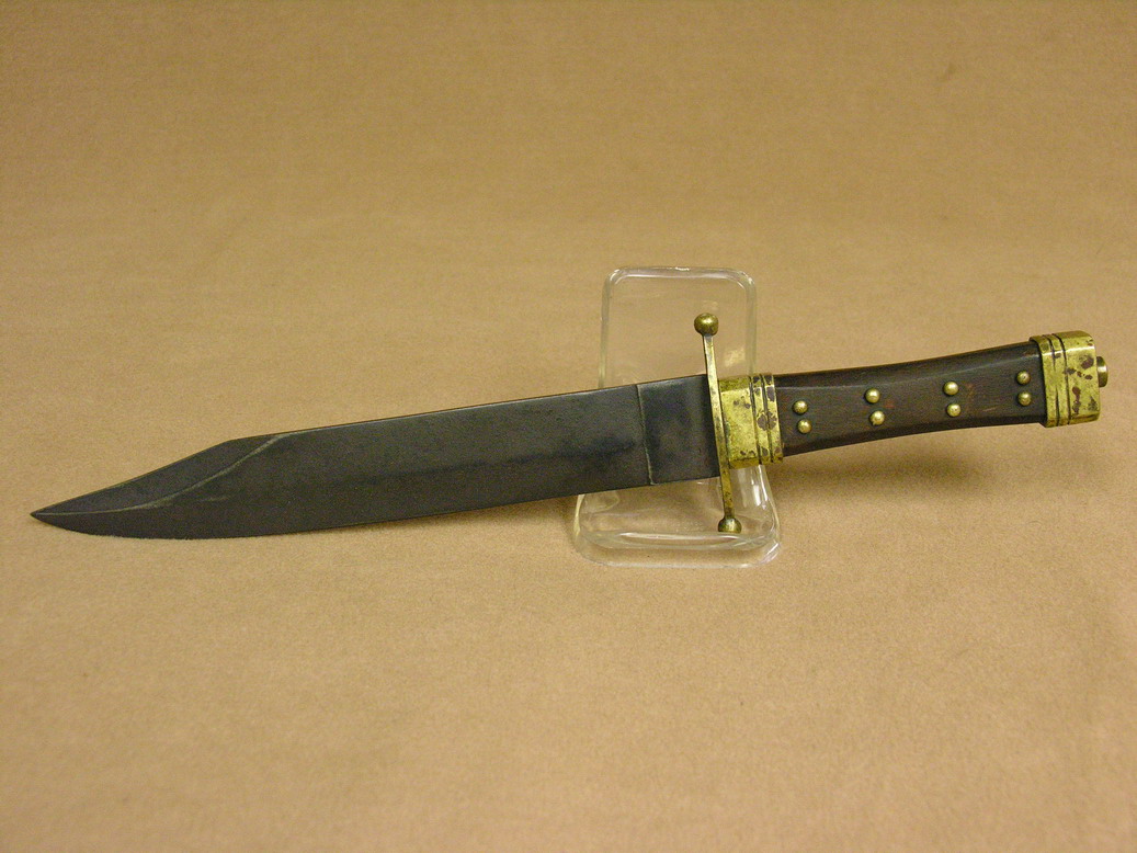 Appraisal: COFFIN HANDLED BOWIE KNIFE Circa 's - 's The blade