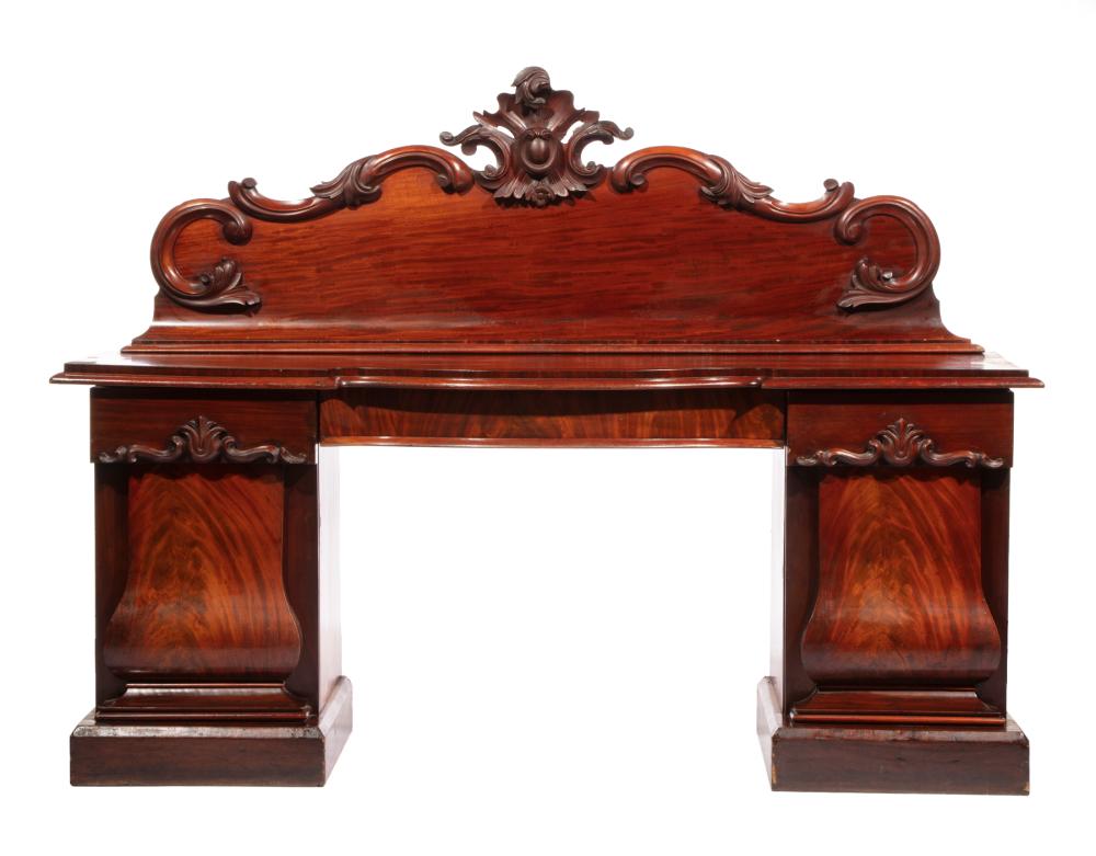 Appraisal: American Rococo Carved Mahogany Sideboard c - made for the