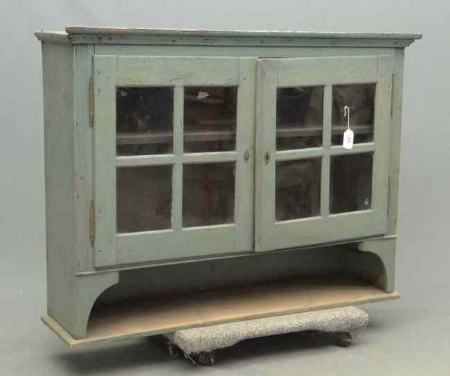 Appraisal: th c two door hanging cupboard '' W '' D