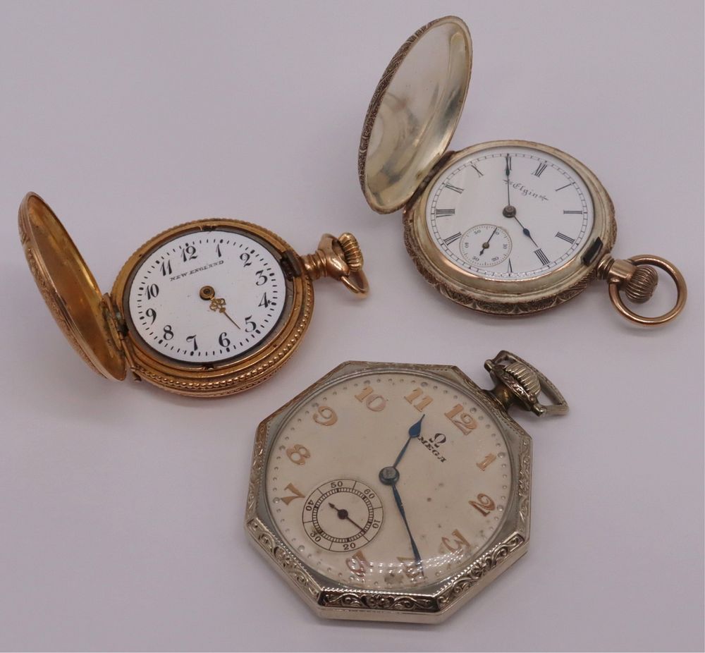 Appraisal: JEWELRY Gold and Gold-Filled Pocket Watches Includes an Elgin kt