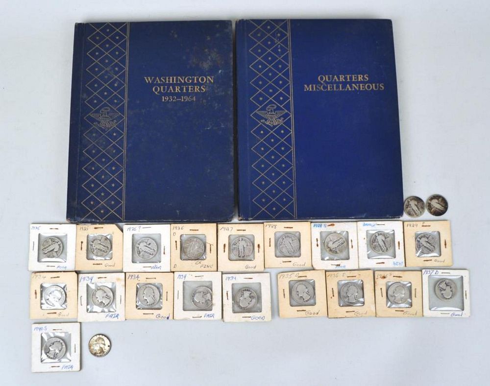 Appraisal: Group of U S Silver Quarters comprising two partial books