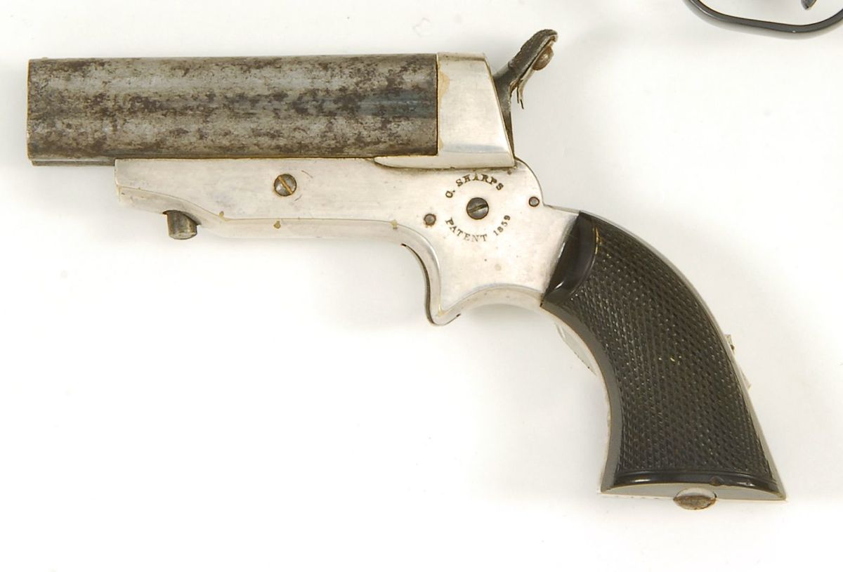 Appraisal: SHARPS PEPPERBOX PISTOL cal Serial Nickel plated Length of barrel