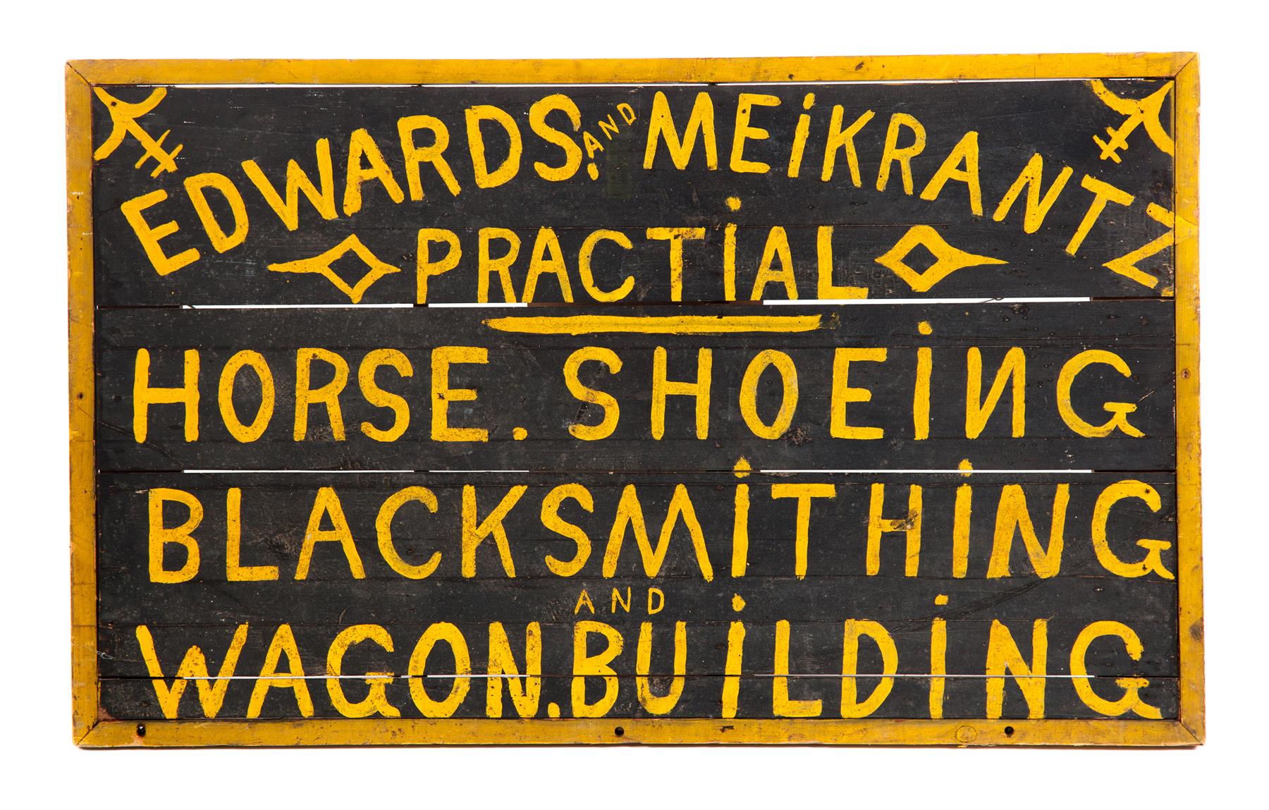 Appraisal: PAINTED TRADE SIGN American ca Painted trade sign advertising shop's