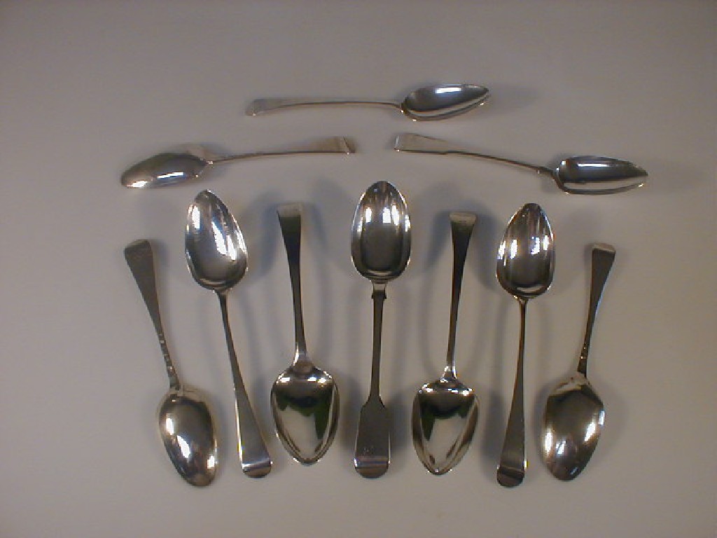 Appraisal: Ten thC and later silver tablespoons various dates oz gross