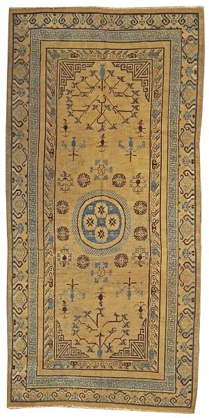 Appraisal: A Khotan carpet Turkestan circa size approximately ft in x