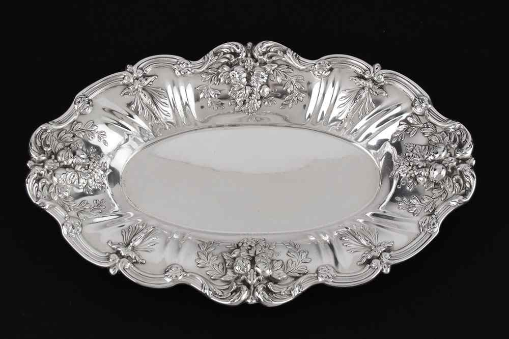 Appraisal: REED BARTON FRANCIS I STERLING BREAD TRAY Embossed foliate and