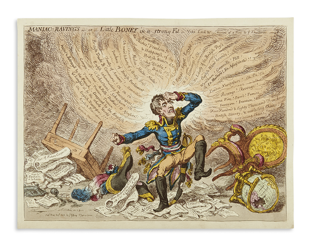 Appraisal: GILLRAY JAMES Maniac-Ravings or Little Boney in a Strong Fit