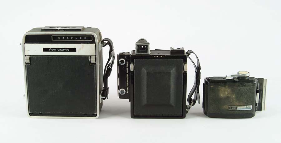 Appraisal: TWO GRAFLEX CAMERAS One super graphic in leather case and