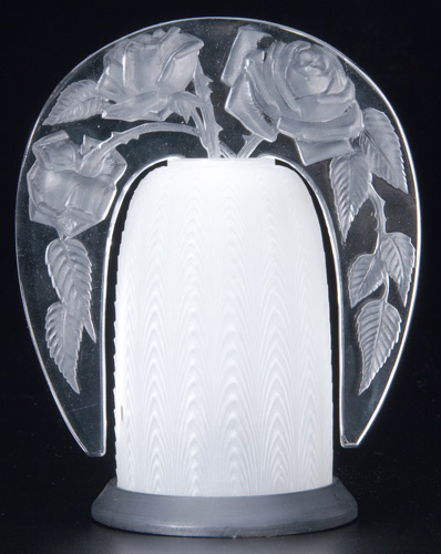 Appraisal: R LALIQUE Perfume burner Roses clear and frosted on original