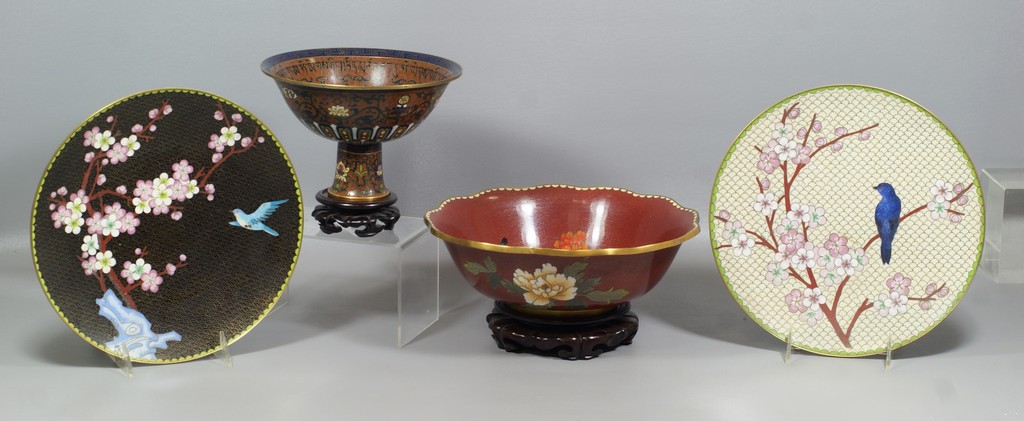 Appraisal: pcs of Chinese Cloisonn to include charger approx diameter a