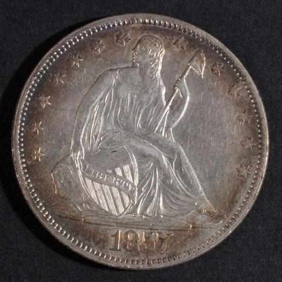 Appraisal: United States seated Liberty type silver half dollar AU- Estimate