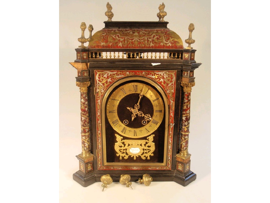 Appraisal: A thC French Boulle cased bracket clock by Thuret Paris