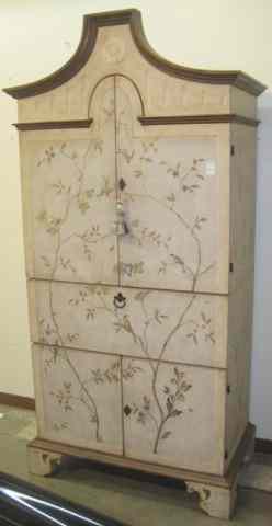 Appraisal: PAINT DECORATED CABINET SECRETARY Italian import recent production in two