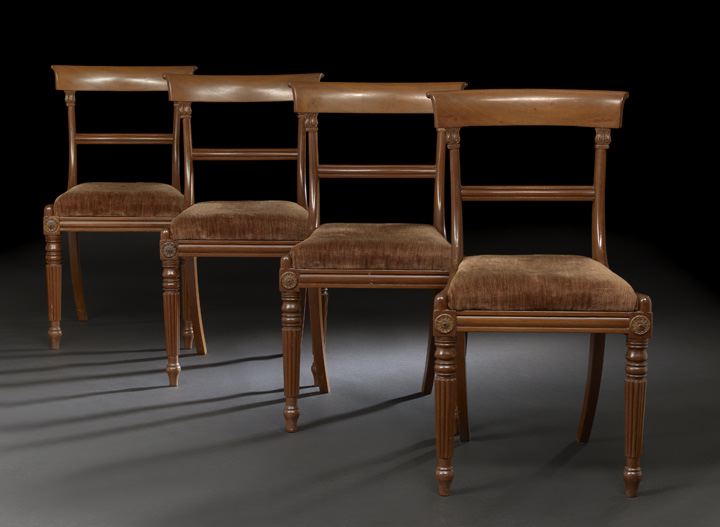 Appraisal: Suite of Four Late Regency Mahogany Sidechairs second quarter th