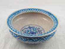 Appraisal: A ceramic bowl with underglaze blue and turquoise decoration probably