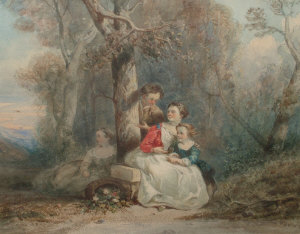 Appraisal: Circle of Alexis Auguste Darcy-Dumoulin - - Mother and children