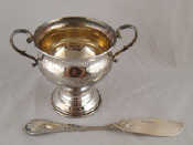 Appraisal: Silver A two handled cup London ht cm and a